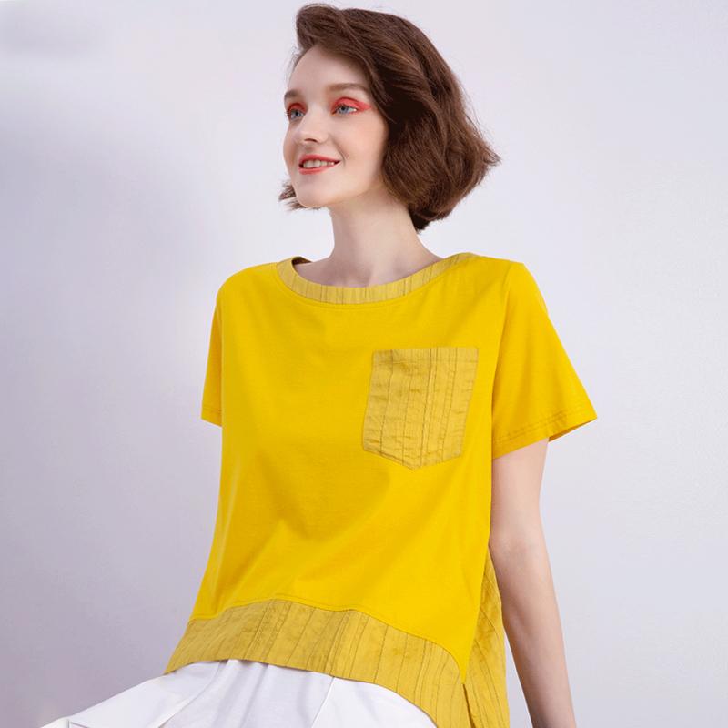 Summer Fashion Cotton Stiped Short Blouse