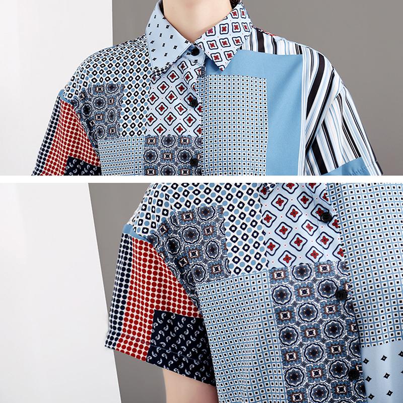 Summer Fashion Loose Printed Shirt Dress