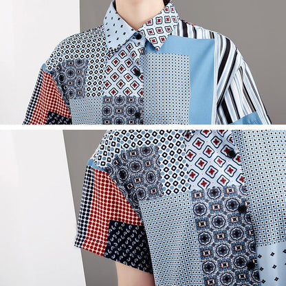 Summer Fashion Loose Printed Shirt Dress