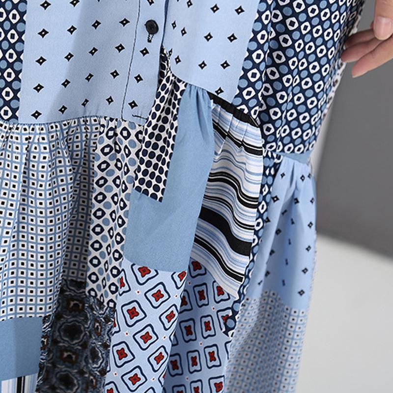 Summer Fashion Loose Printed Shirt Dress