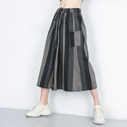 Summer Fashion Striped Loose A-Line Skirt