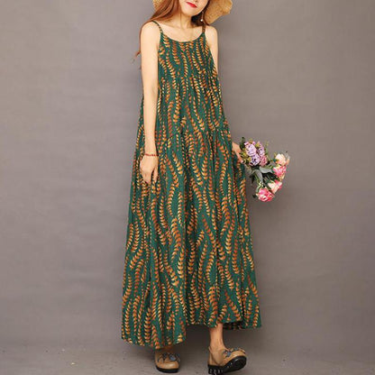 Summer Floral Printed Cool Suspender Dress