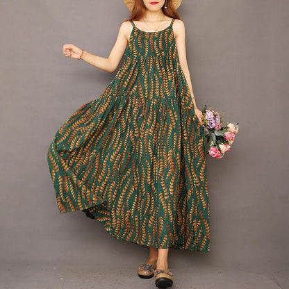 Summer Floral Printed Cool Suspender Dress