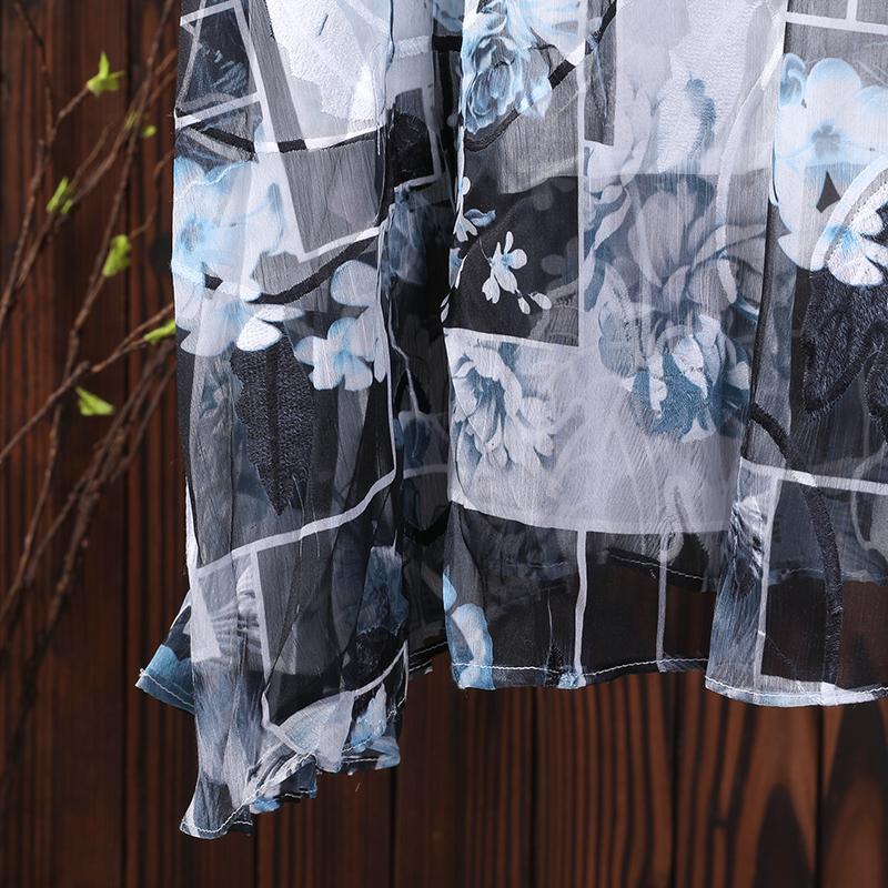 Summer Floral Printing Casual Sleeveless Loose Dress