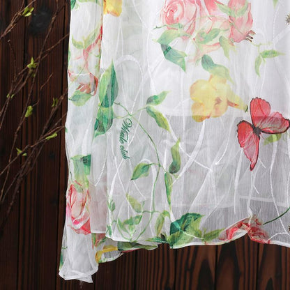 Summer Floral Printing Casual Sleeveless Loose Dress