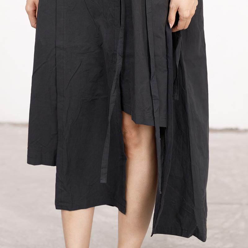 Summer High-low Hem Short Sleeve Lacing Dress