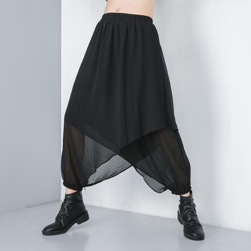 Summer Irregular Chiffon Wide-leg Pants