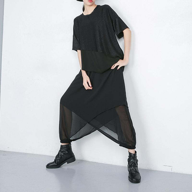 Summer Irregular Chiffon Wide-leg Pants