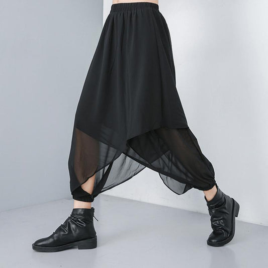 Summer Irregular Chiffon Wide-leg Pants