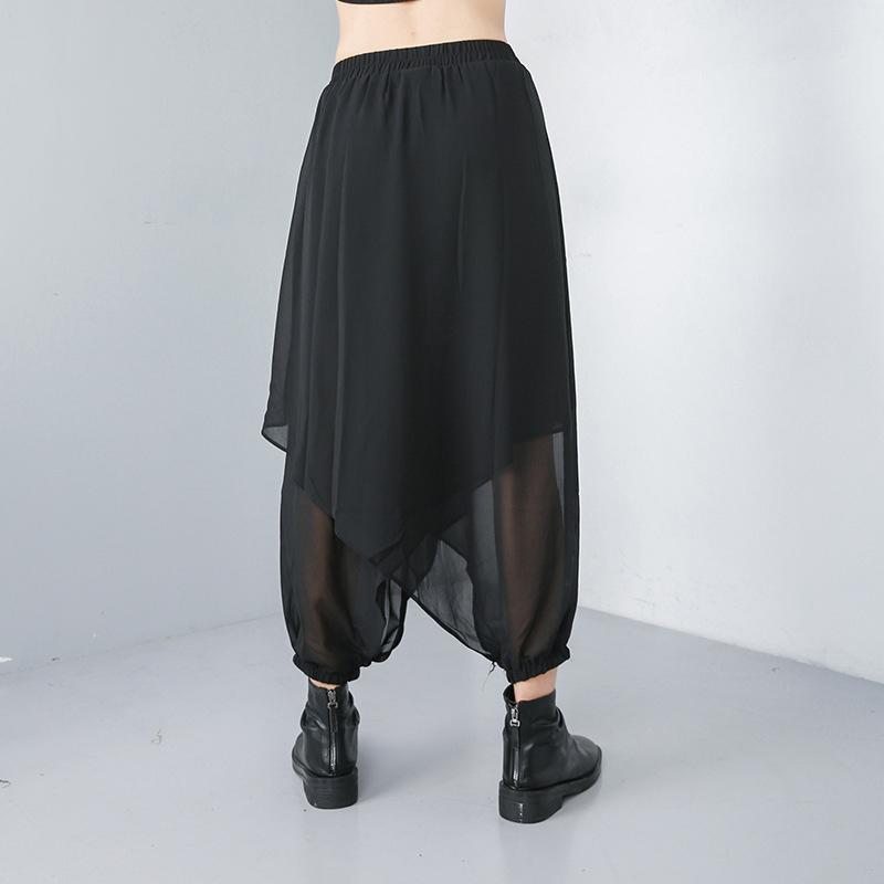 Summer Irregular Chiffon Wide-leg Pants