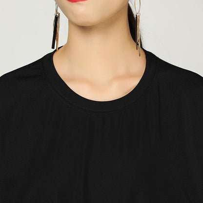 Summer Irregular Cotton Blouse With Bow