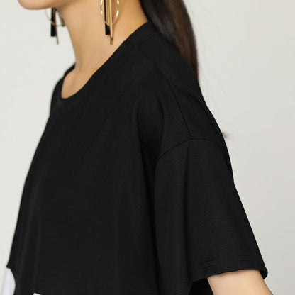 Summer Irregular Cotton Blouse With Bow