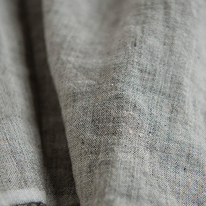 Summer Linen Solid Color Gray Wide Leg Pants