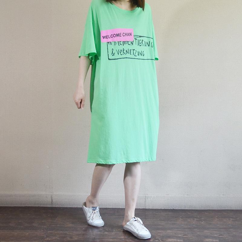 Summer Loose Letter Casual Straight Dress