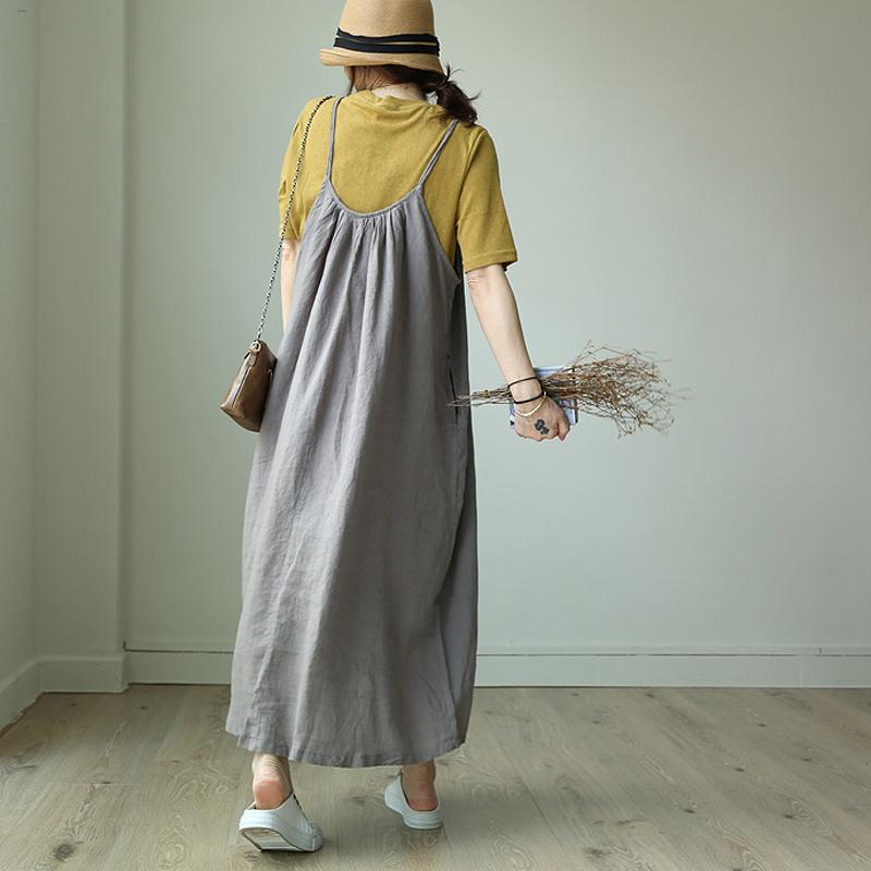 Summer Nice And Cool Solid Color Slip Dress