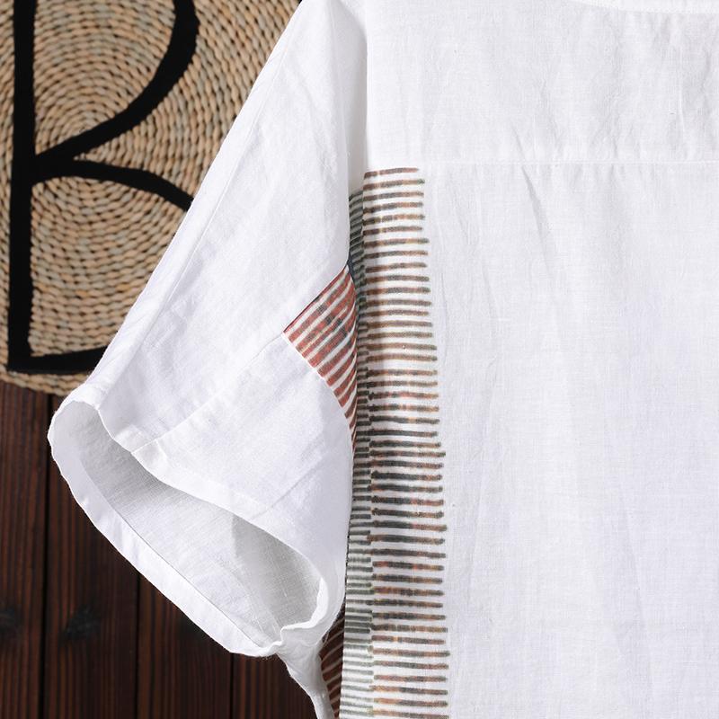 Summer Printing Loose Short Sleeve Women Dress