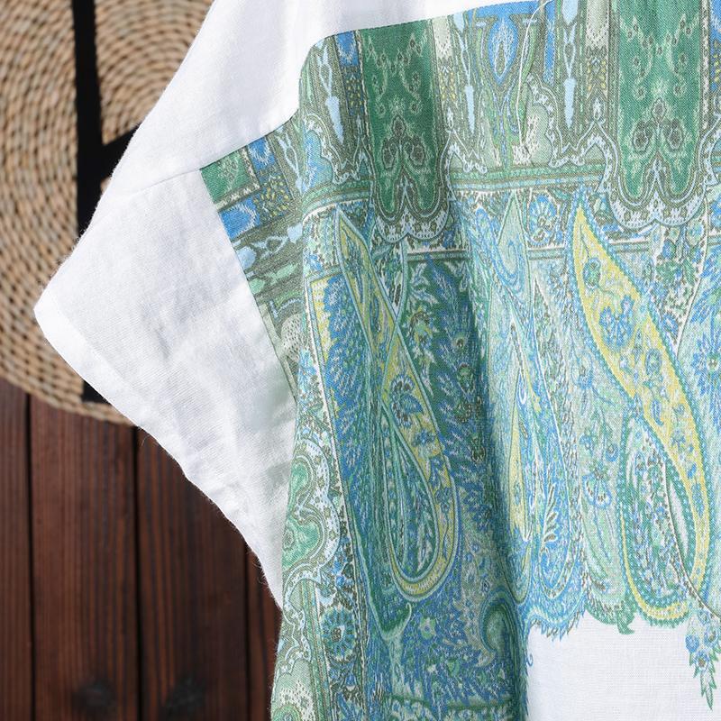 Summer Printing Loose Short Sleeve Women Dress