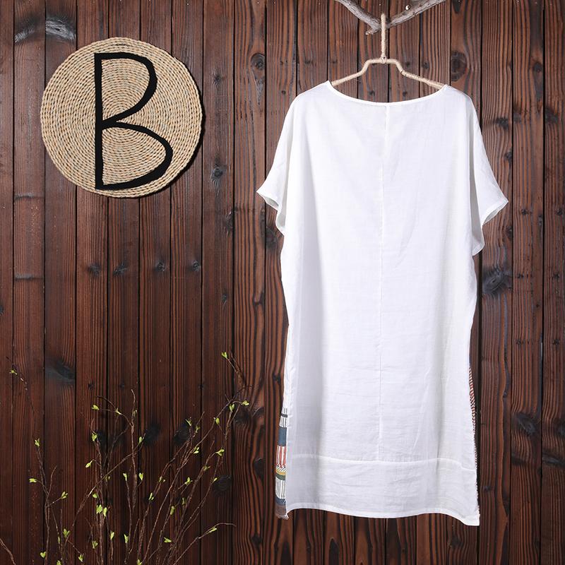 Summer Printing Loose Short Sleeve Women Dress