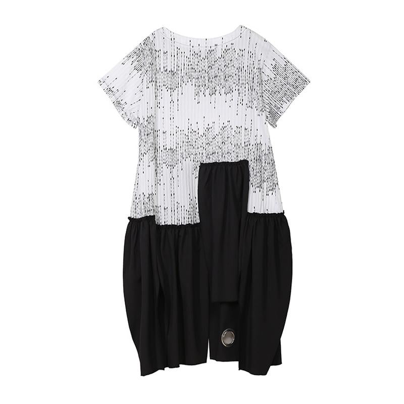 Summer Short Sleeve Irregular Loose Casual Dress