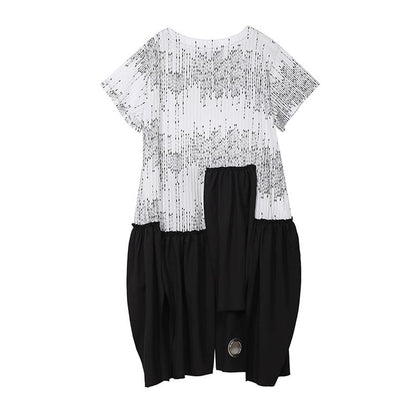 Summer Short Sleeve Irregular Loose Casual Dress