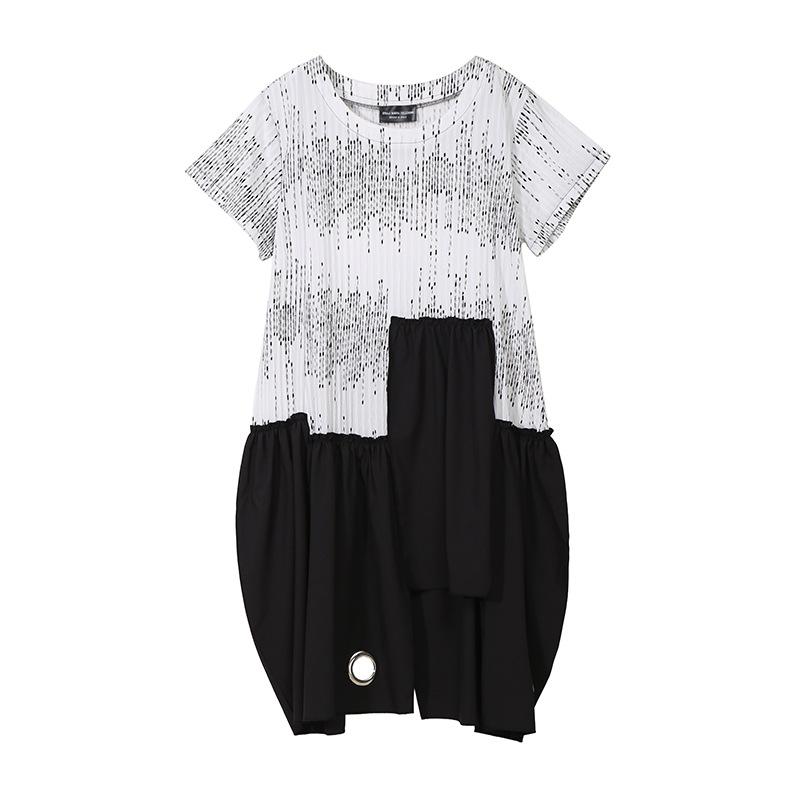 Summer Short Sleeve Irregular Loose Casual Dress
