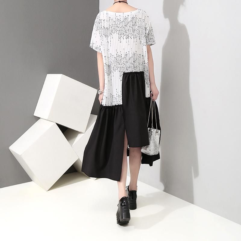 Summer Short Sleeve Irregular Loose Casual Dress