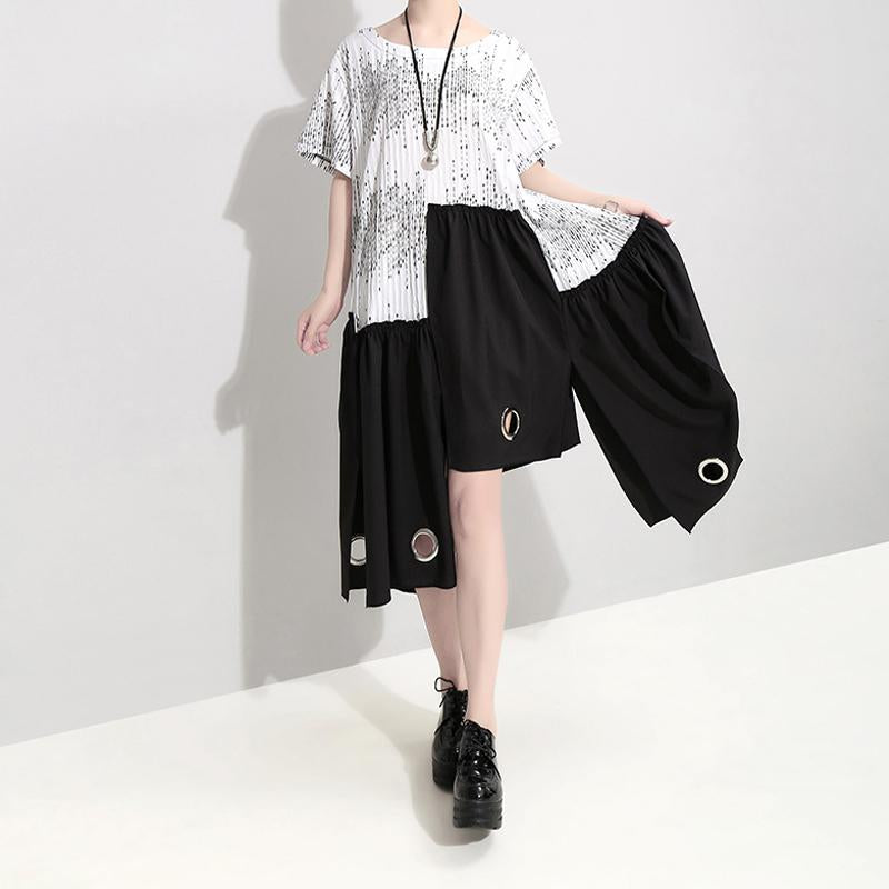 Summer Short Sleeve Irregular Loose Casual Dress