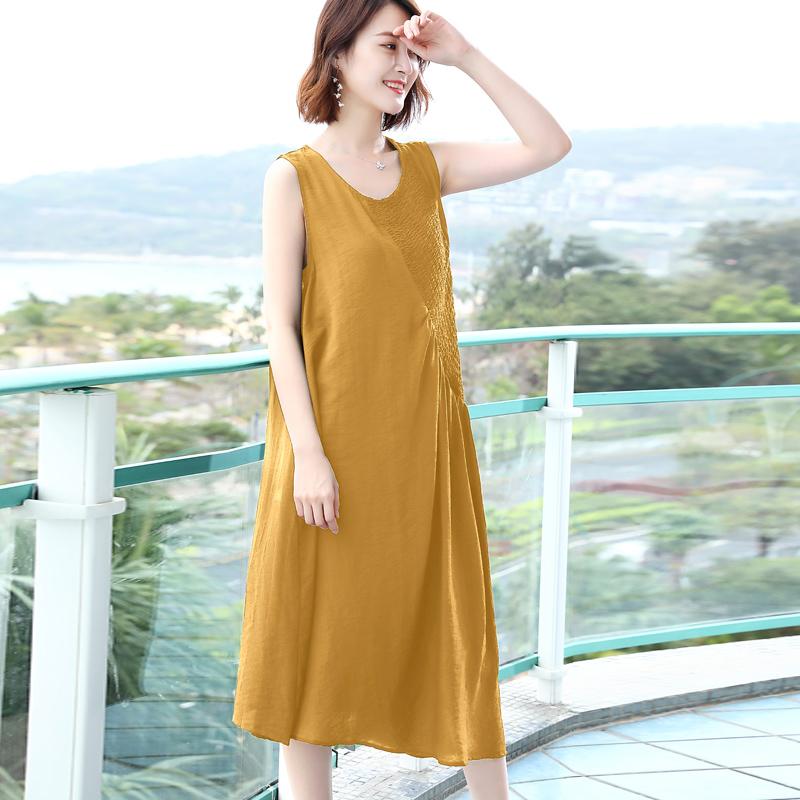 Summer Sleeveless Beach Vacation Loose Dress