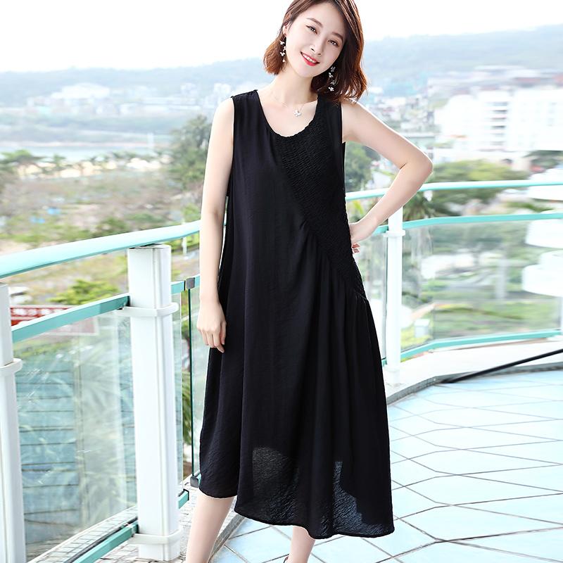 Summer Sleeveless Beach Vacation Loose Dress