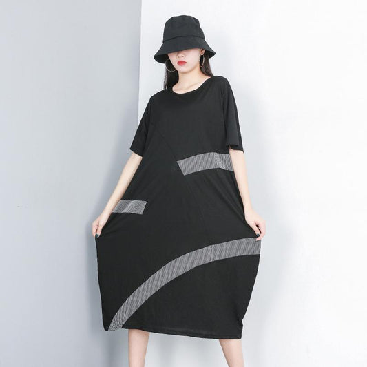 Summer Striped Pullover Short Sleeve Dresses