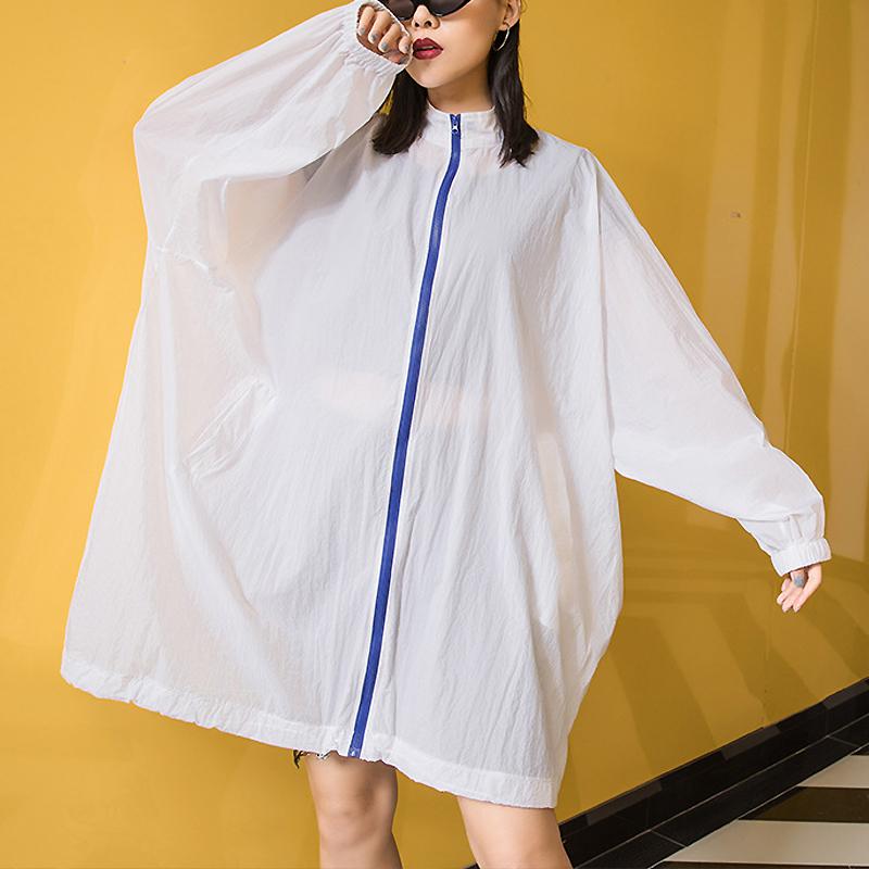 Summer Zipper Nylon Sunscreen Casual Coat