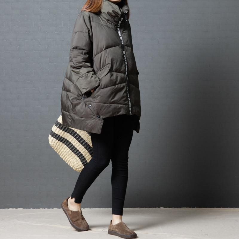 Irregular Casual Women Loose Winter Coat Long Sleeves
