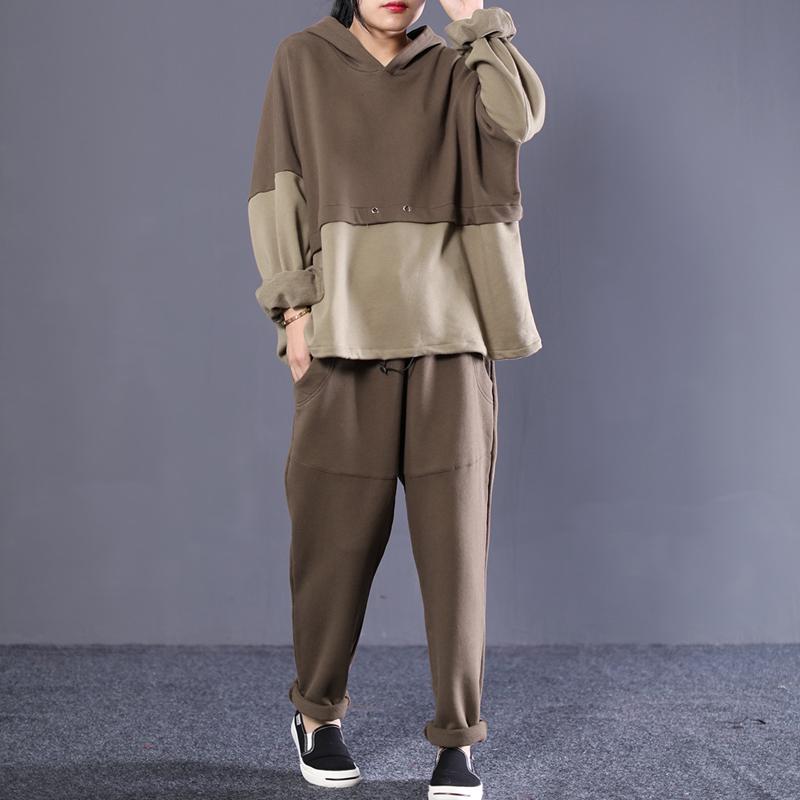 Women Cotton Fall Long Sleeve Coffee  Commuter Suit