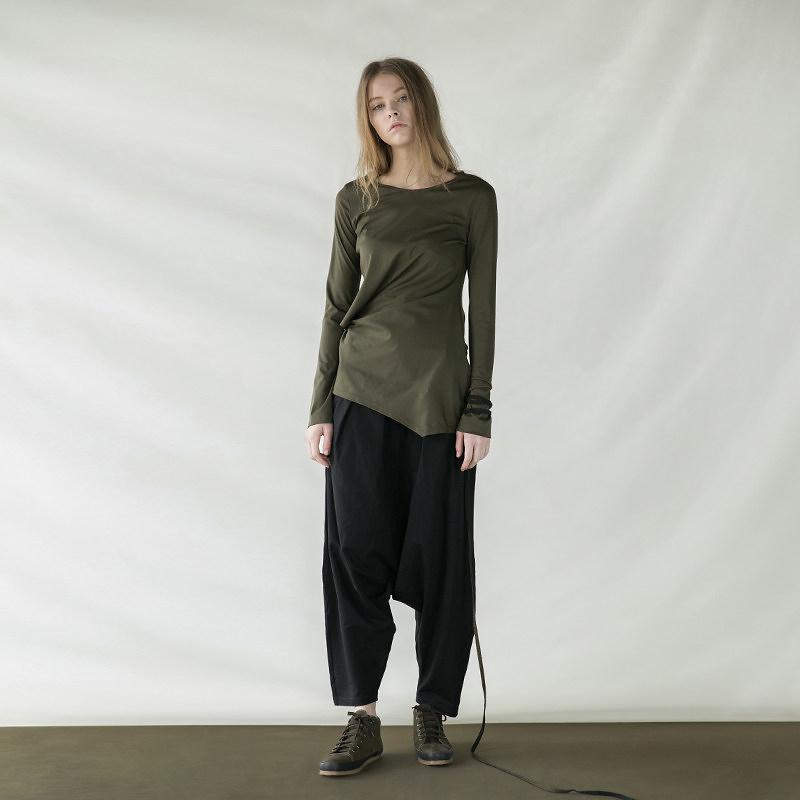 Plus Size Women Round Neck Irregular Hem T-shirt