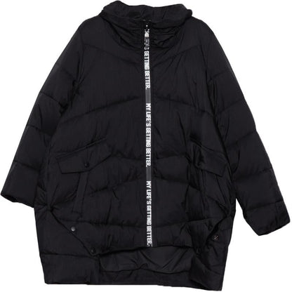 Irregular Casual Women Loose Winter Coat Long Sleeves