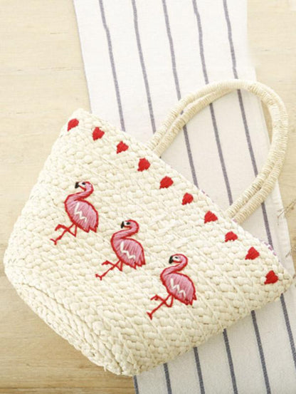 Embroidered Straw Plaited Article Bohemia Bag