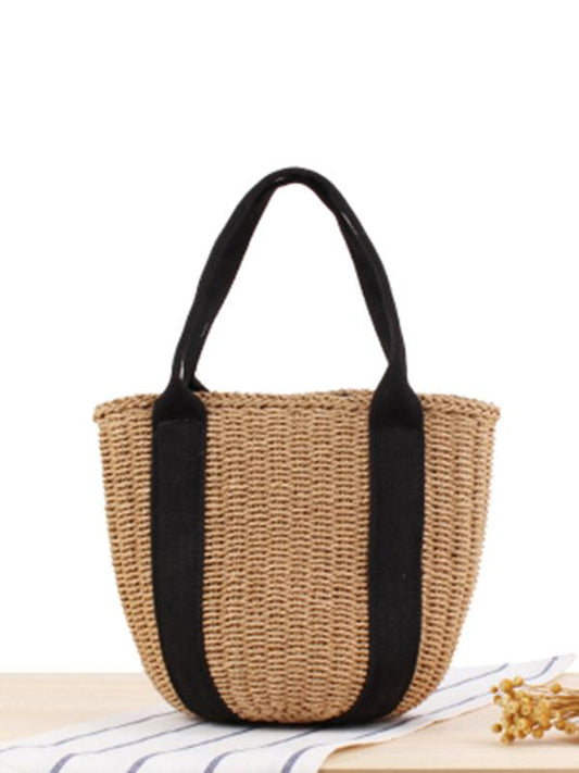 Ribbon Straw Plaited Article Bohemia Bag
