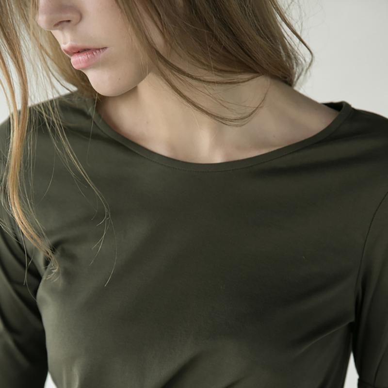 Plus Size Women Round Neck Irregular Hem T-shirt