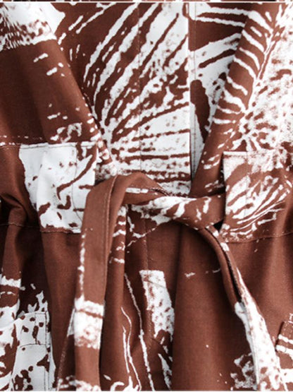LOOSE CROPPED PRINTED LONG SHIRT