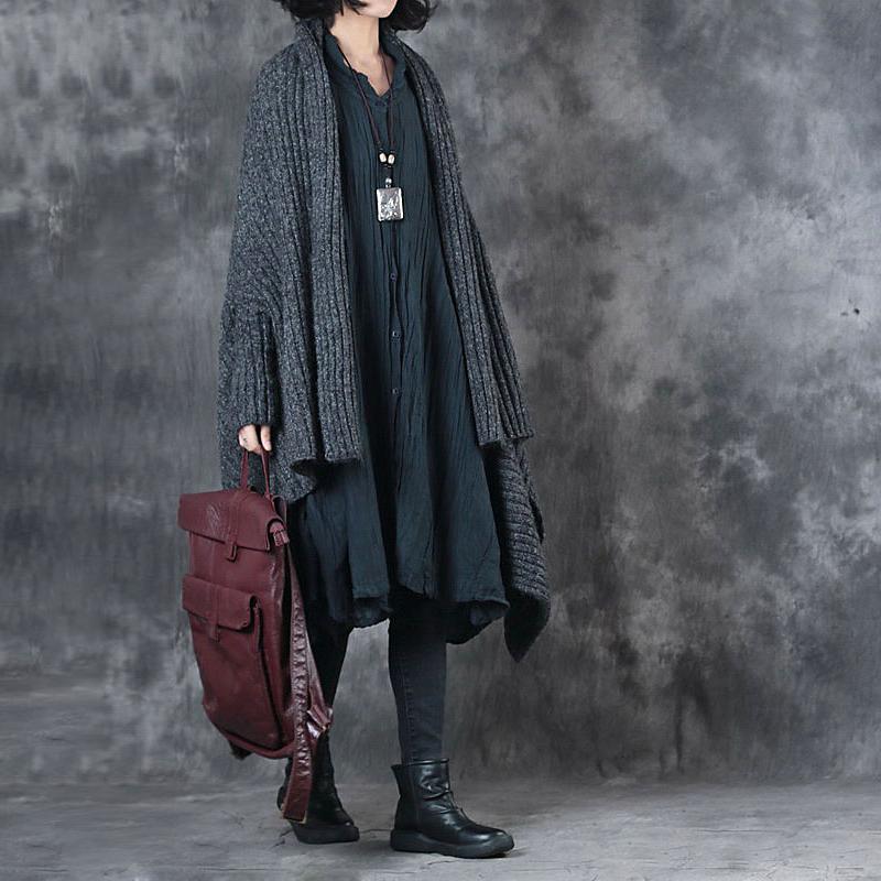 Women Batwing Sleeve Loose Cloak Cardigan Coat
