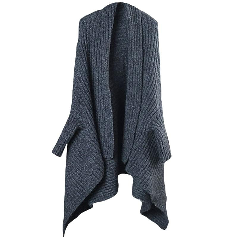 Women Batwing Sleeve Loose Cloak Cardigan Coat
