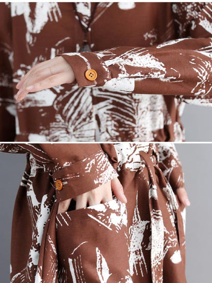 LOOSE CROPPED PRINTED LONG SHIRT