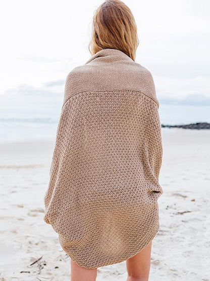 Fashion Solid Color Knit Sweater Cardigans Tops