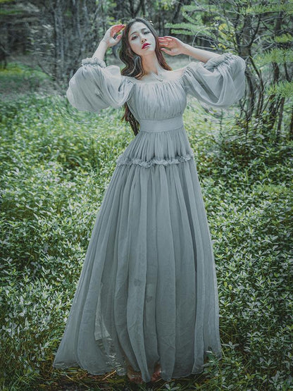 Ruffled Off-the-shoulder Maxi Dress