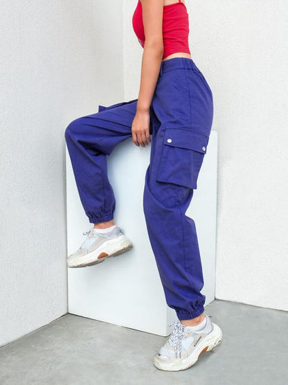 POCKETS LOOSE LONG ATHLETIC PANTS