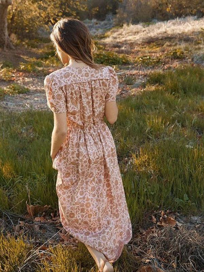 Floral V-neck Bohemia Maxi Dress