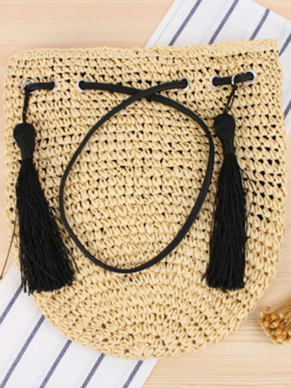 Double Tassels String Crossbody Bag