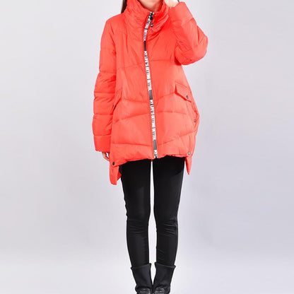 Long Sleeves Chic Zipper Design Keep Warm Winter Women Coat
