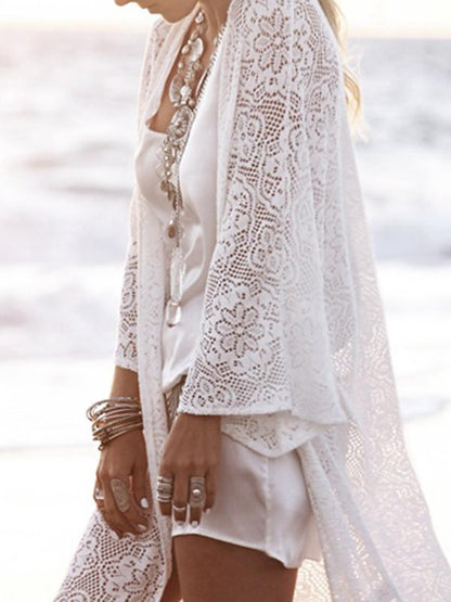 White Cotton Blend Tasselled Mini Cover-Up