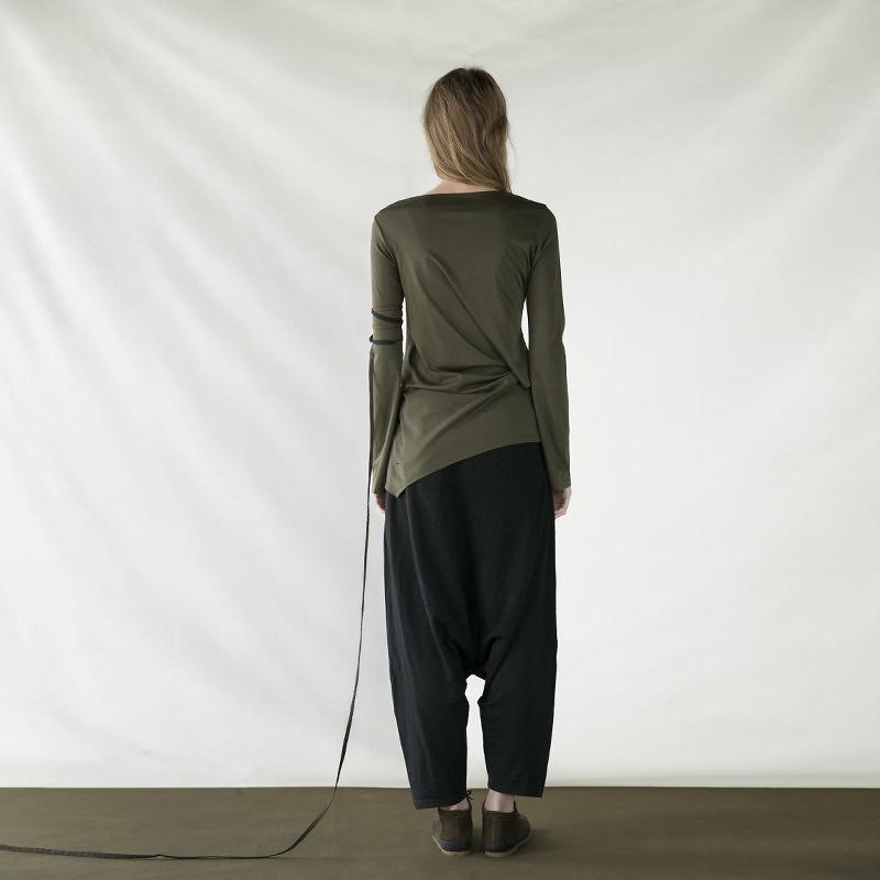 Plus Size Women Round Neck Irregular Hem T-shirt